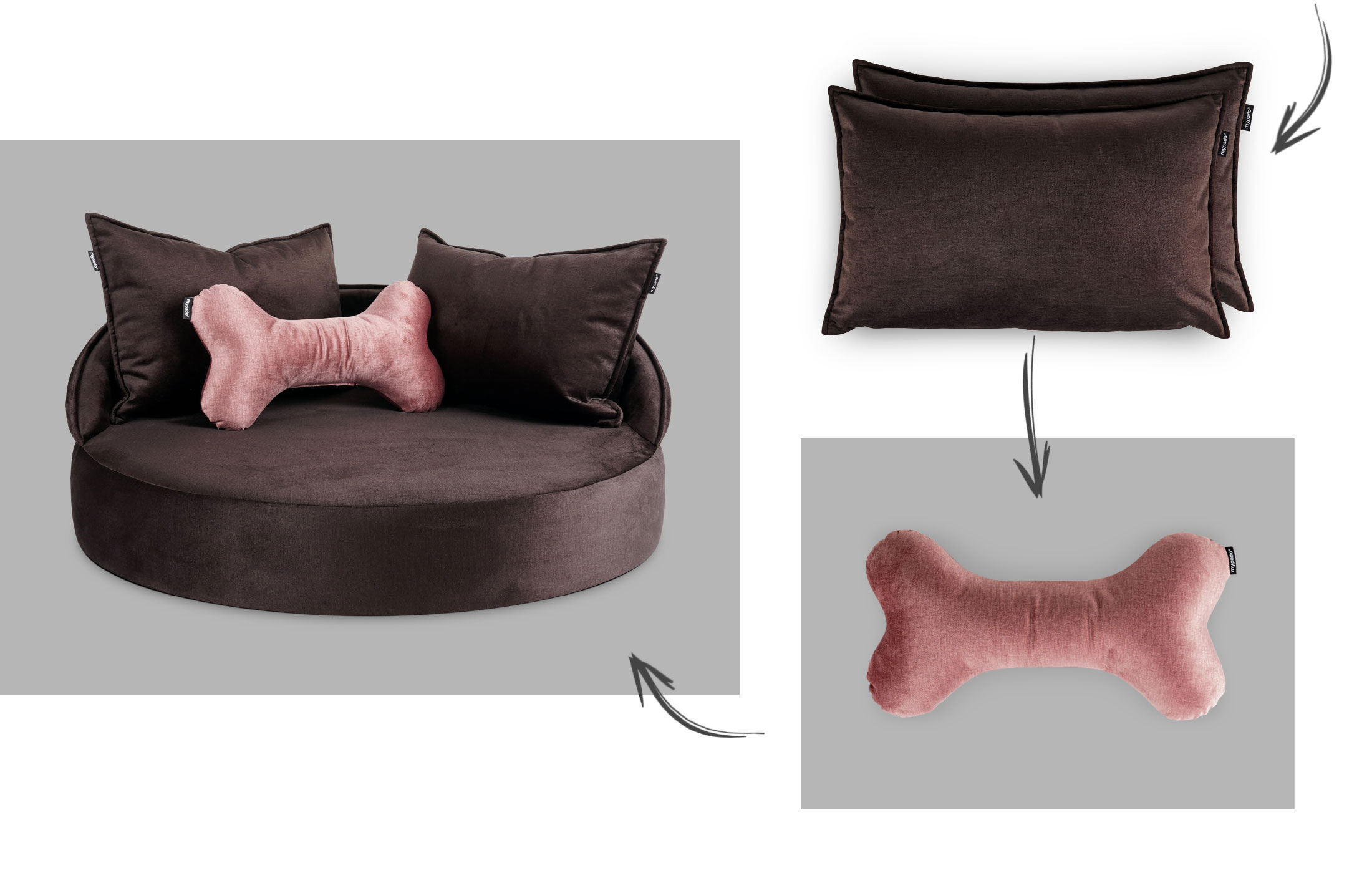 Hundebett Island Kuschelkissen