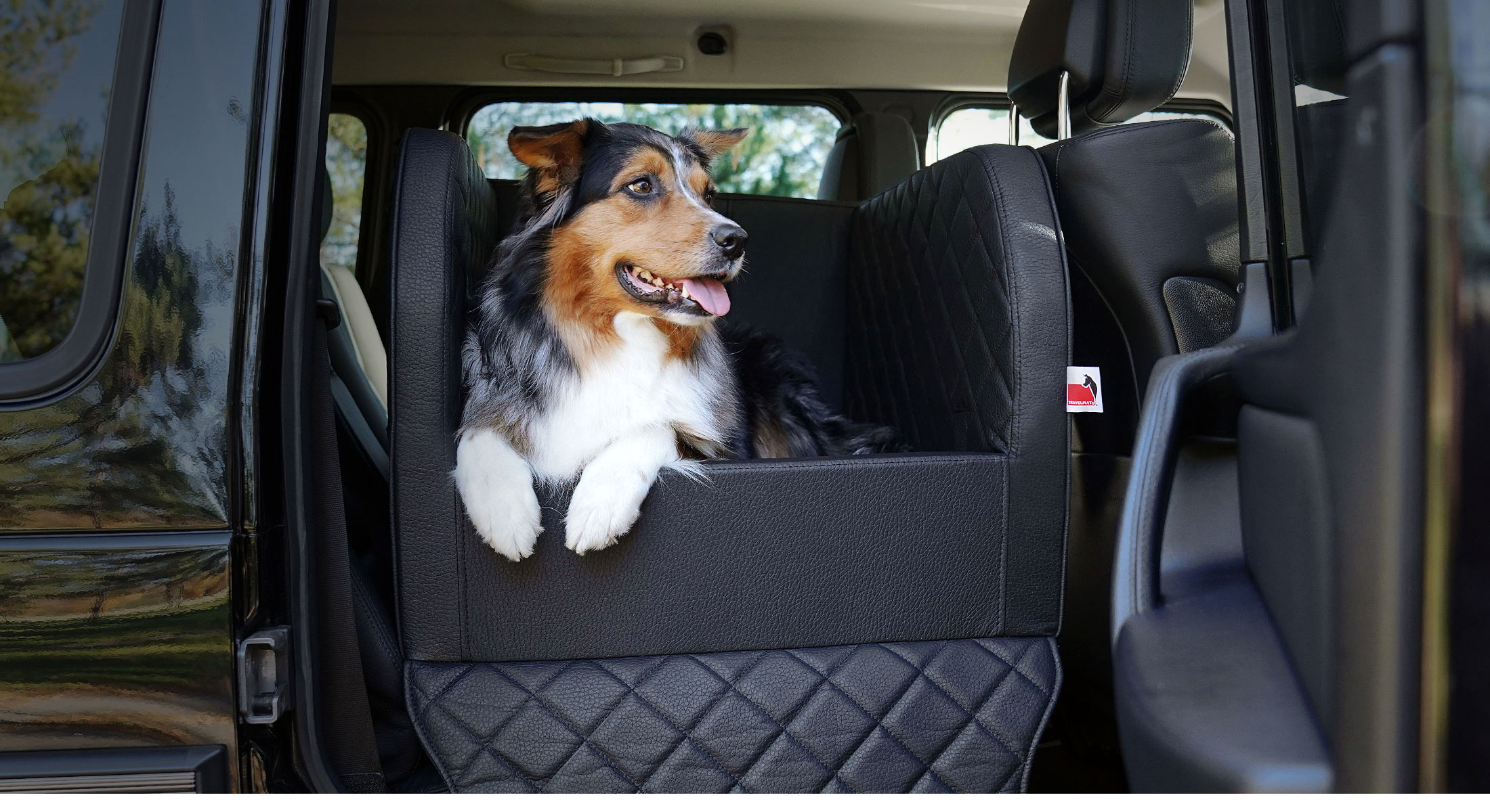 TIERVITAL NATURPRODUKTE - Auto Hundematratze Travelmat City Hunde-Reisebett  110 x 90 cm schwarz