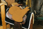 Preview: Sattelsitzbezug western Lammfell camel