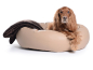 Preview: K-Nax Hundebett Kunstleder 60 cm hellbraun
