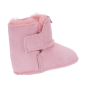 Preview: Lammfell Babyschuhe einfacher Klettverschluss pink-2