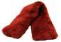 Preview: Bauchgurtschoner Lammfell bordeaux rot