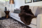 Preview: Schaffell Teppich 2-fach 180 x 60 cm braun
