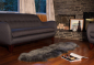 Preview: Schaffell Teppich 2-fach 180 x 60 cm schwarz