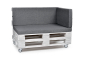 Preview: Palettenkissen-Seitenkissen-Softline 72x42x8 grau