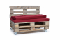 Preview: Palettenrückenkissen Sunline Uni 120x42x8 bordeaux