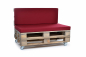Preview: Palettenrückenkissen Sunline Uni 120x42x8 bordeaux-1