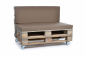Preview: Palettenrückenkissen Sunline Uni 120x42x8 taupe