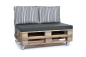 Preview: Palettenrückenkissen Sunline Stripes 60x44x20 anthrazit-1