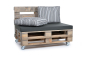 Preview: Palettenrückenkissen Sunline Stripes 60x44x20 anthrazit