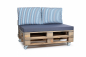 Preview: Palettenrückenkissen Sunline Stripes 60x44x20 blau
