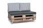 Preview: Palettenrückenkissen Sunline Stripes 60x44x20 silber-1