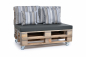 Preview: Palettenrückenkissen Sunline Stripes 60x44x20 taupe-2