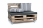 Preview: Palettenrückenkissen Sunline Stripes 60x44x20 taupe