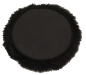 Preview: Sitzauflage aus Lammfell hochwollig rund 34cm schwarz