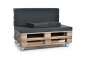 Preview: Palettenseitenrückenkissen Sunline Uni 72x42x8 anthrazit-1
