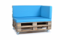Preview: Palettenseitenrückenkissen Sunline Uni 72x42x8 blau