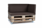 Preview: Palettenseitenrückenkissen Sunline Uni 72x42x8 braun
