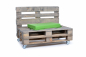 Preview: Palettenseitenrückenkissen Sunline Uni 72x42x8 grün-2