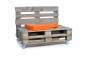 Preview: Palettenseitenrückenkissen Sunline Uni 72x42x8 orange-2