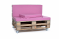 Preview: Palettenseitenrückenkissen Sunline Uni 72x42x8 pink-1