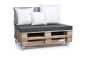 Preview: Palettenkissen Sunline Uni 120x80x8 anthrazit