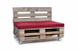 Preview: Palettenkissen Sunline Uni 120x80x8 bordeaux