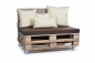 Preview: Palettenkissen Sunline Uni 120x80x8 braun