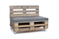 Preview: Palettenkissen Sunline Uni 120x80x8 grau