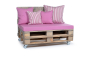 Preview: Palettenkissen Sunline Uni 120x80x8 pink