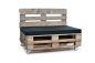 Preview: Palettenkissen Sunline Uni 120x80x8 schwarz