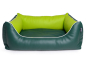 Preview: ADViN Kunstleder Hundebett dunkelgrün-kiwi 110x90 cm