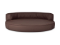 Preview: Atlanta Select+ Kunstleder Hundebett braun 90x70 cm-1