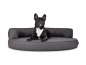 Preview: Atlanta Select+ Kunstleder Hundebett taupe 110x90 cm