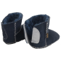 Preview: Lammfell Babyschuhe einfacher Klettverschluss blau