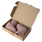 Preview: Lammfell Babyschuhe einfacher Klettverschluss rosa