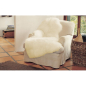 Preview: Schaffell Teppich 1,5-fach 135 x 60 cm beige