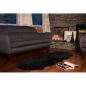 Preview: Schaffell Teppich 1,5-fach 135 x 60 cm schwarz