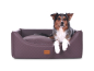 Preview: Alma Hundebett Kunstleder braun 110x90 cm