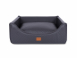 Preview: Alma Hundebett Kunstleder schwarz 90x70 cm