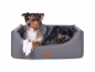 Preview: Alma Hundebett Kunstleder silber 90x70 cm