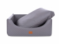 Preview: Alma Hundebett Kunstleder silber 70x50 cm-1
