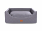 Preview: Alma Hundebett Kunstleder silber 70x50 cm-1-2
