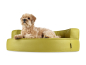 Preview: Hundebett Atlanta Kunstleder 110x90 cm kiwi