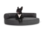 Preview: Atlanta Silverline Hundebett anthrazit 90x70 cm