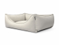 Preview: Hundebett Dreamcollection Kunstleder 110x90 cm creme-1