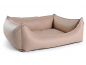 Preview: Hundebett Dreamcollection Kunstleder 90x70 cm hellbraun-1