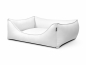 Preview: Hundebett Dreamcollection Kunstleder 130x110 cm weiss-1