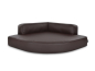 Preview: Hundebett Esquina Kunstleder 120x120 braun