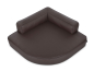 Preview: Hundebett Esquina Kunstleder 120x120 braun-1